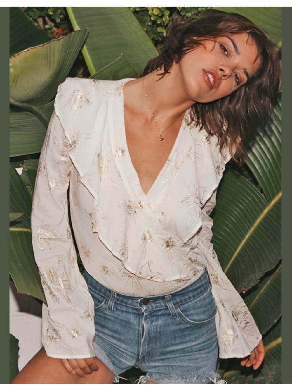 Novella Royale Jones Bodysuit in Gold Lily Size S - Picture 2 of 11